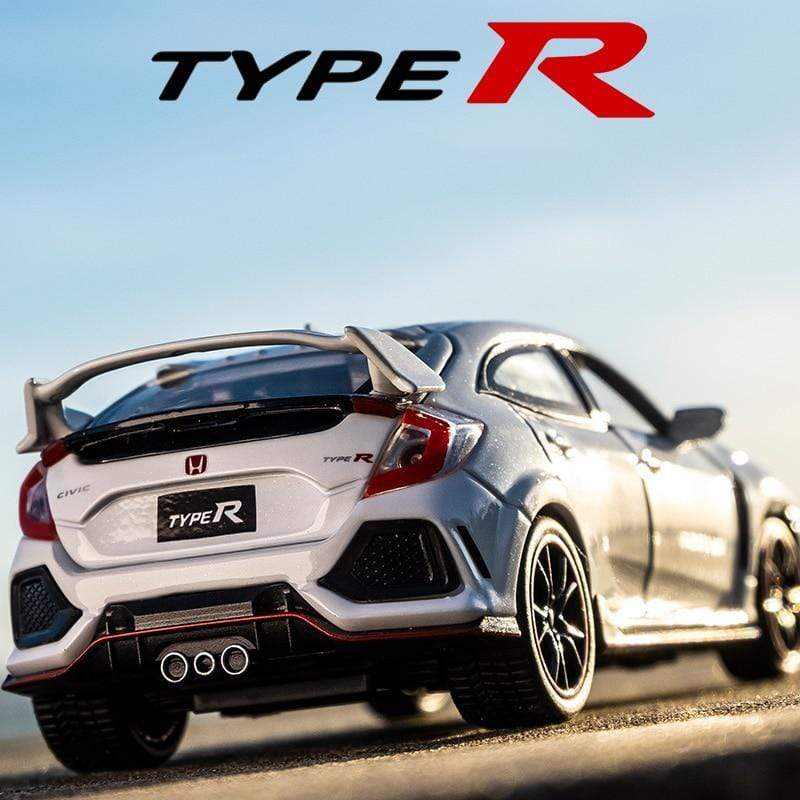 Planet Gates New 1:32 Honda Civic Type R Car Model Alloy Racing Sound And Light Toy Car Simulation Car Model Decoration Boy Gift Collection
