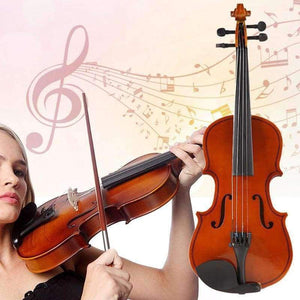Planet Gates New 1/8 Size Matte Natural Acoustic Violin Fiddle with Case Bow Rosin Musical Instrument