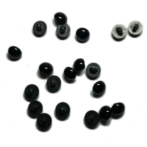 Planet Gates New 100 Pcs Black Resin Buttons Round Mushroom Domed Sewing Shank Black DIY Animal Eyes Toy Diy Decorative Buttons For Kids