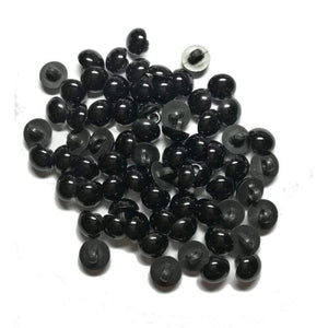 Planet Gates New 100 Pcs Black Resin Buttons Round Mushroom Domed Sewing Shank Black DIY Animal Eyes Toy Diy Decorative Buttons For Kids