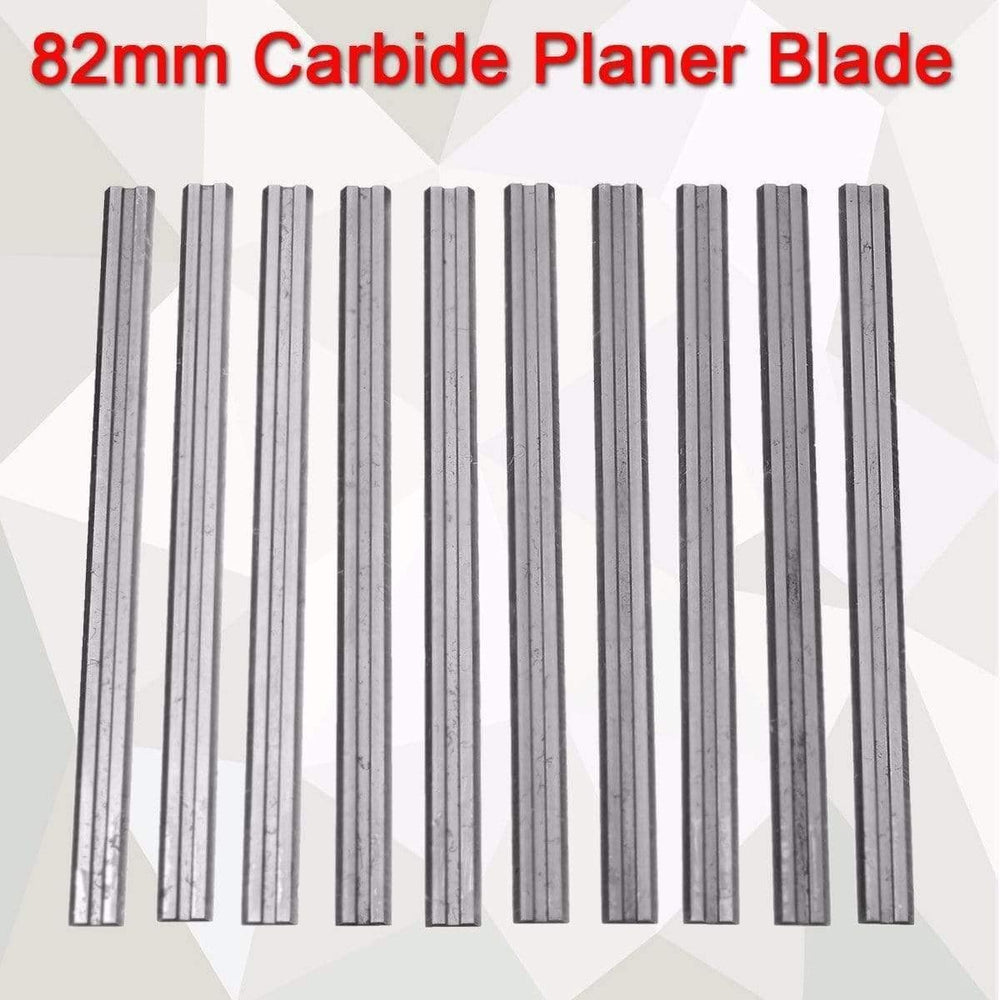 Planet Gates New 10Pcs 82mm x 5.5mm Reversible Carbide Planer Blades For Cutting Soft Hard Woods Ply-wood Board Woodworking Power Tool