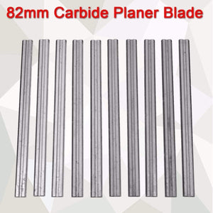 Planet Gates New 10Pcs 82mm x 5.5mm Reversible Carbide Planer Blades For Cutting Soft Hard Woods Ply-wood Board Woodworking Power Tool