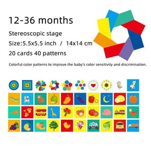 Planet Gates New 12-36 Montessori Baby Toys Black White Flash Cards High Contrast Visual Stimulation Learning Activity Flashcards Baby Gifts C0642H