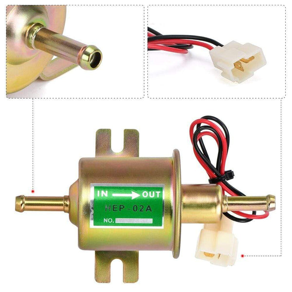 Planet Gates New 12V 24V Electric Fuel Pump Low Pressure Bolt Fixing Wire Diesel Petrol HEP-02A For Car Carburetor Motorcycle ATV
