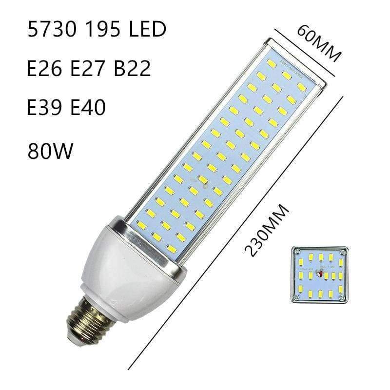 Planet Gates NEW 1pcs/lot 5730 LED lamp Corn light 30W 40W 50W 60W 80W 100W Led Bulb E27 E39 E40 85-265V High brightness energy-saving bulb