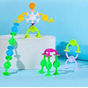 Planet Gates new 30pcs Non-woven bag pack Villain Shape Assembled Sucker Suction Cup Educational Building Block Toy Girl & Boy Kids Gifts Fun Game