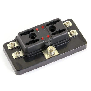 New 4 Way Fuse Box Blade Fuse Holder Box LED Indicator Automotive Fuse Block Box Block 6V-32V Fuse Seat Refitting