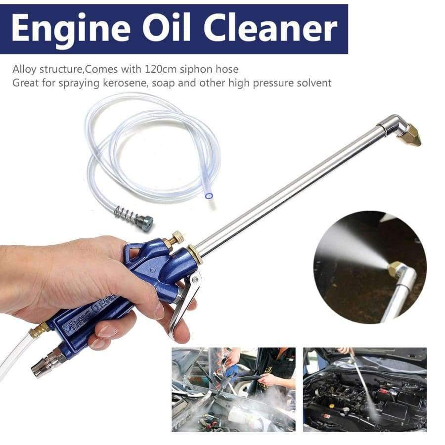 Planet Gates New 400mm Engine Oil Cleaner Tool Car Auto Water Cleaning Gun Pneumatic Tool with 120cm Hose Machinery Parts Alloy Engine Care
