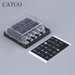 New 6 Way Circuit Car Fuse Box Holder Circuit Car ATC ATO Blade Fuse Box Block Holder 32V Terminals YKS
