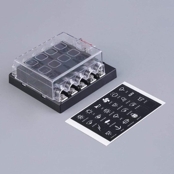 New 6 Way Circuit Car Fuse Box Holder Circuit Car ATC ATO Blade Fuse Box Block Holder 32V Terminals YKS