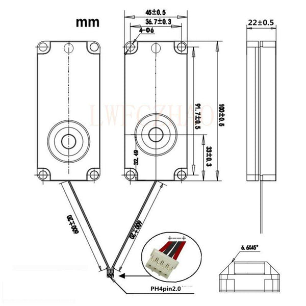 Planet Gates New A pair of universal 8 ohm 5 watt small horn speaker amplifiers and 4 pin connector cable for controller driver motherboard