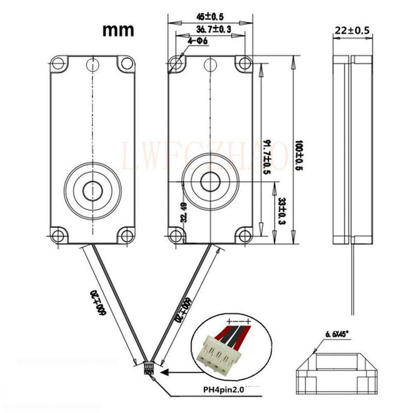Planet Gates New A pair of universal 8 ohm 5 watt small horn speaker amplifiers and 4 pin connector cable for controller driver motherboard
