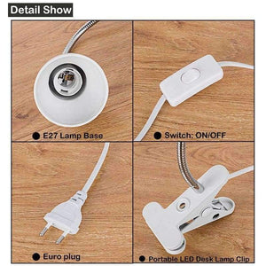 Planet Gates New Arrival Adjustable led book light white housing 5W led reading lamp LED Bright Flexible Book light   black white colors