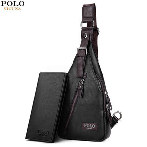 Planet Gates New Arrival Magnetic Hasp Open Men Leather Chest Bag Famous Brand Men Travel Sling Shoulder Bag Casual Crossbody Bag