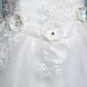 Planet Gates New Arrival Mrs Win Applicue Wedding Dress Lace Boat Neck Sweep Brush Train Bridal Gown lace Up Cap Sleeve Frock Dress