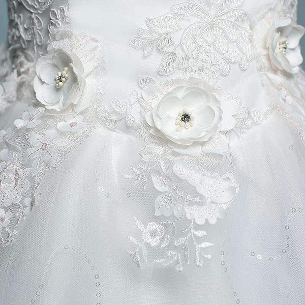 Planet Gates New Arrival Mrs Win Applicue Wedding Dress Lace Boat Neck Sweep Brush Train Bridal Gown lace Up Cap Sleeve Frock Dress