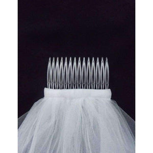 Planet Gates New Arrival Wedding Accessories Two Layer Ribbon Edge White Ivory Wedding Veils Bridal Veil With Comb