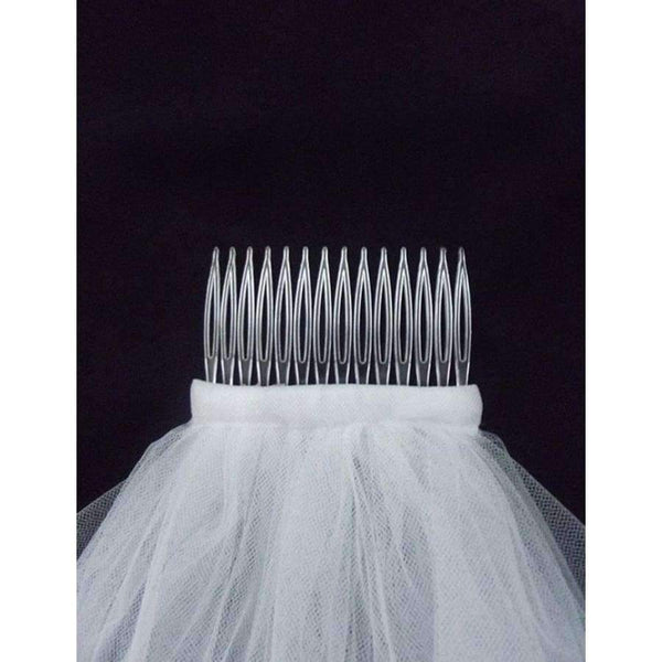 Planet Gates New Arrival Wedding Accessories Two Layer Ribbon Edge White Ivory Wedding Veils Bridal Veil With Comb
