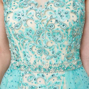 Planet Gates New Arrivals Long Elegant Luxury Blush Evening Dresses Tulle Beading Prom Gowns Actual Images LSX576