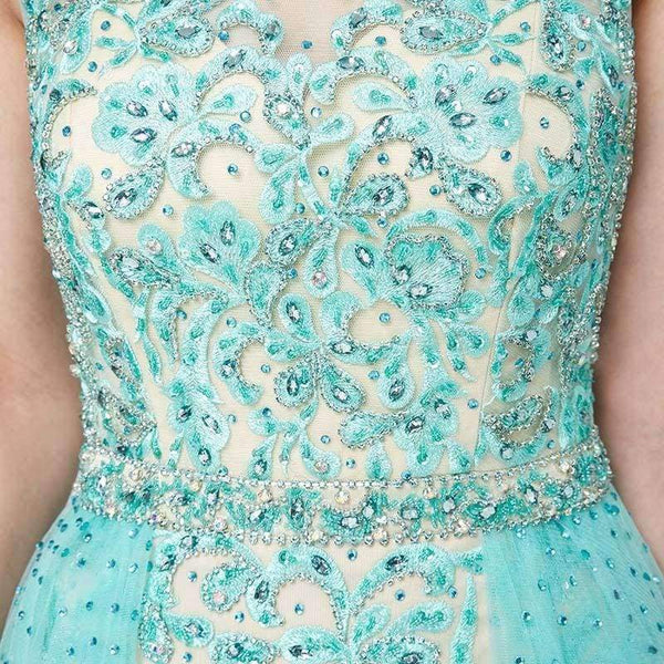 Planet Gates New Arrivals Long Elegant Luxury Blush Evening Dresses Tulle Beading Prom Gowns Actual Images LSX576