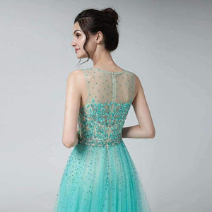 Planet Gates New Arrivals Long Elegant Luxury Blush Evening Dresses Tulle Beading Prom Gowns Actual Images LSX576