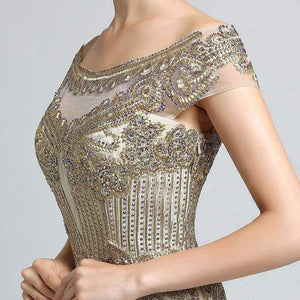 Planet Gates New Arrivals  Luxury Elegant Long Mermaid Evening Dresses Satin Party Gowns Formal Real Photos LSX401