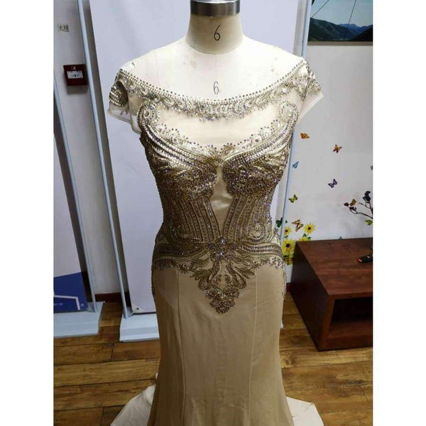 Planet Gates New Arrivals  Luxury Elegant Long Mermaid Evening Dresses Satin Party Gowns Formal Real Photos LSX401