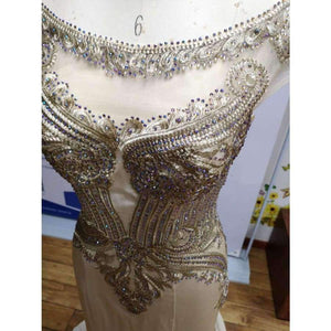 Planet Gates New Arrivals  Luxury Elegant Long Mermaid Evening Dresses Satin Party Gowns Formal Real Photos LSX401