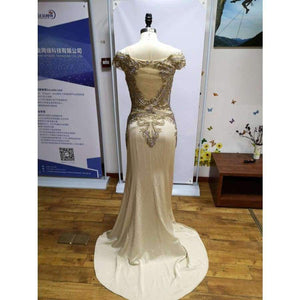 Planet Gates New Arrivals  Luxury Elegant Long Mermaid Evening Dresses Satin Party Gowns Formal Real Photos LSX401