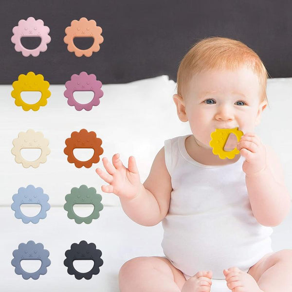 Planet Gates New Baby Teethers Rodent Teething Ring Molar Stick Cartoon Cute Flower Shaped Teeth Chewing Baby Health Stop Sucking Thumb Toys