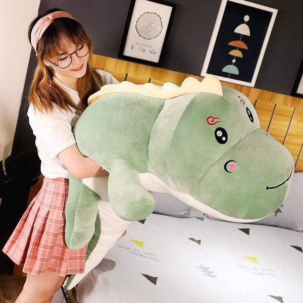 New Big Size Long Lovely Dinosaur Plush Toy Soft Cartoon Animal Dinosaur Stuffed Doll Boyfriend Pillow Kids Girl Birthday Gift
