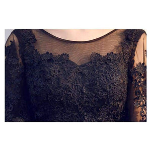 Planet Gates New Black Cocktail Dresses Above Knee Lace Butterfly Half Sleeve Elegant cocktail Party Gown Vestidos De Novia