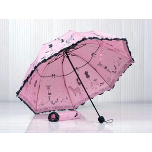 Planet Gates New Blue Beautiful Girl Pattern Umbrella Rain Women Fashion Arched Princess Umbrellas Female Parasol Creative Gift US041