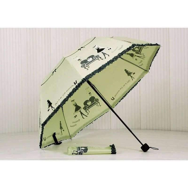 Planet Gates New Blue Beautiful Girl Pattern Umbrella Rain Women Fashion Arched Princess Umbrellas Female Parasol Creative Gift US041