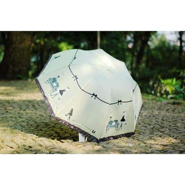 Planet Gates New Blue Beautiful Girl Pattern Umbrella Rain Women Fashion Arched Princess Umbrellas Female Parasol Creative Gift US041