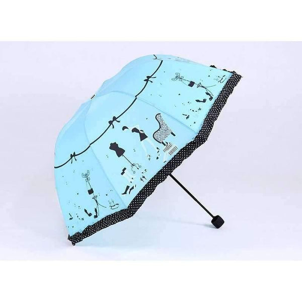 Planet Gates New Blue Beautiful Girl Pattern Umbrella Rain Women Fashion Arched Princess Umbrellas Female Parasol Creative Gift US041