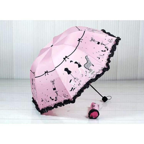 Planet Gates New Blue Beautiful Girl Pattern Umbrella Rain Women Fashion Arched Princess Umbrellas Female Parasol Creative Gift US041
