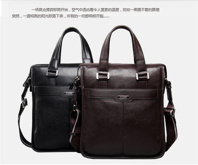 Planet Gates New brand men bag genuine leather handbag Perfect Quality Natural cowskin leather Vertical men business briefcase