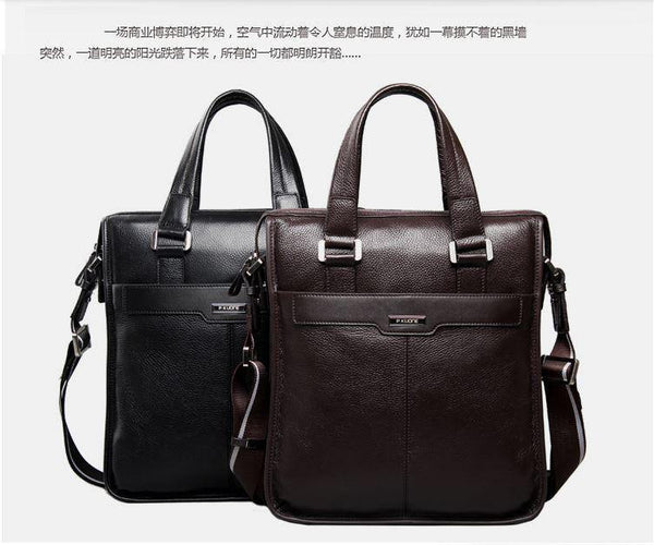 Planet Gates New brand men bag genuine leather handbag Perfect Quality Natural cowskin leather Vertical men business briefcase