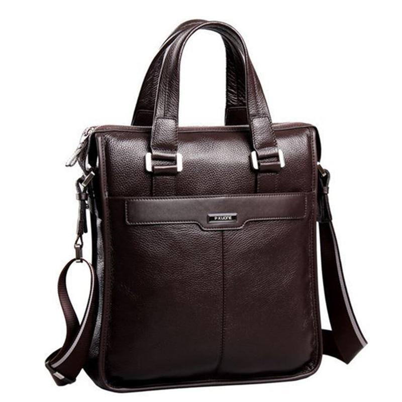 Planet Gates New brand men bag genuine leather handbag Perfect Quality Natural cowskin leather Vertical men business briefcase