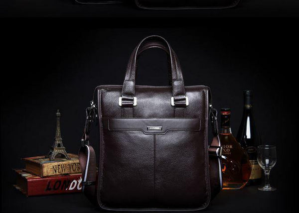 Planet Gates New brand men bag genuine leather handbag Perfect Quality Natural cowskin leather Vertical men business briefcase