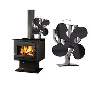 Planet Gates New Designed Heat Powered Stove Top Fan with Free Stove Thermometer for wood/log burner fireplace-Eco Friendly Air Flow 220CFM