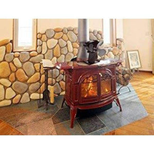 Planet Gates New Designed Heat Powered Stove Top Fan with Free Stove Thermometer for wood/log burner fireplace-Eco Friendly Air Flow 220CFM