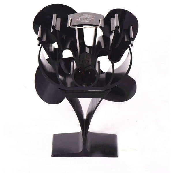 Planet Gates New Designed Heat Powered Stove Top Fan with Free Stove Thermometer for wood/log burner fireplace-Eco Friendly Air Flow 220CFM