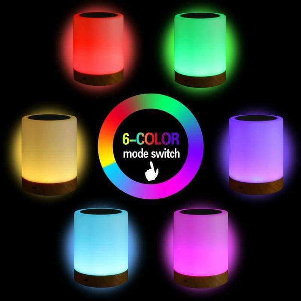 Planet Gates New dimmable LED colorful creative wood grain charging night light 5V/3W Table lamp bedside lamp atmosphere lamp