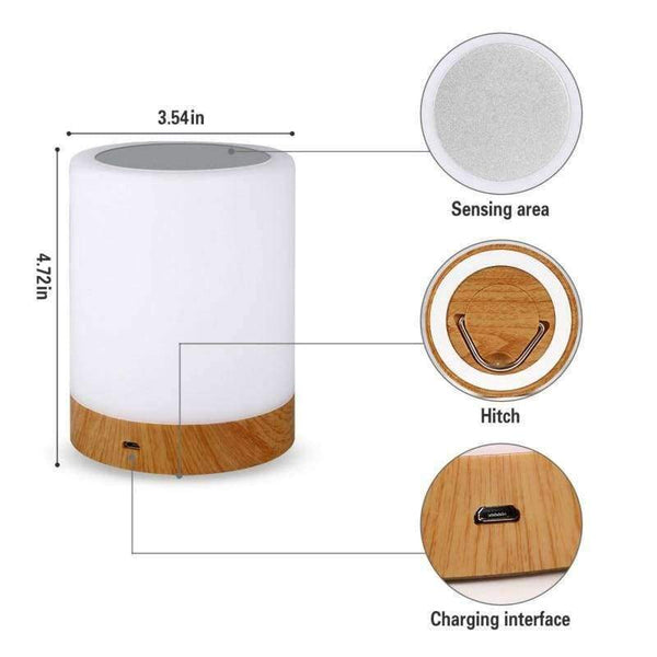 Planet Gates New dimmable LED colorful creative wood grain charging night light 5V/3W Table lamp bedside lamp atmosphere lamp