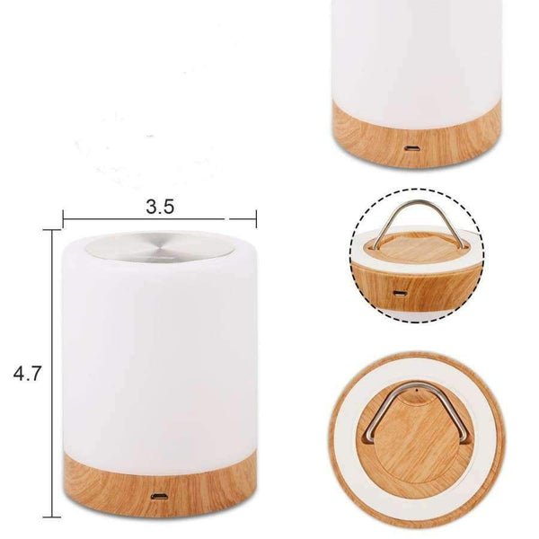 Planet Gates New dimmable LED colorful creative wood grain charging night light 5V/3W Table lamp bedside lamp atmosphere lamp