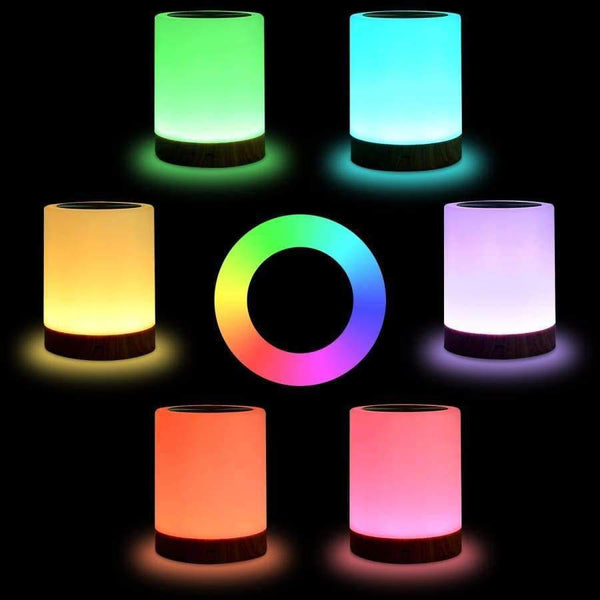 Planet Gates New dimmable LED colorful creative wood grain charging night light 5V/3W Table lamp bedside lamp atmosphere lamp