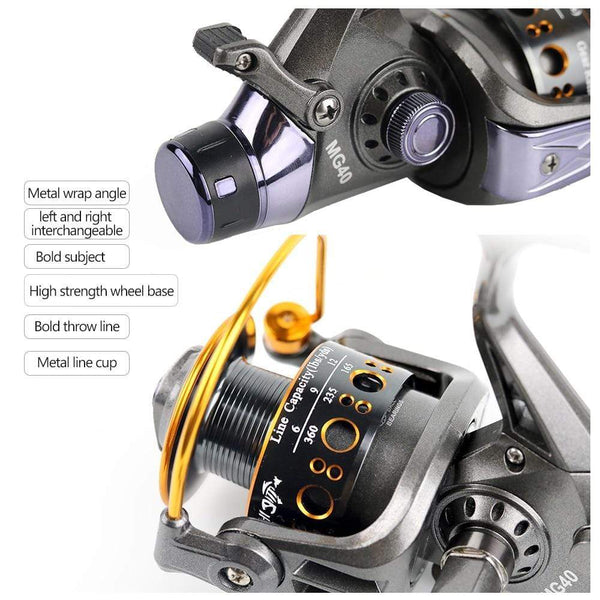 Planet Gates New Double Brake Design Fishing Reel Super Strong Carp Fishing Feeder Spinning Reel Spinning wheel type fishing wheel MG