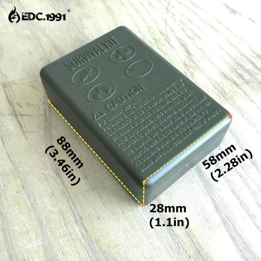 Planet Gates NEW EDC.1991 12 in1 Outdoor Camping Equipment Sealed box Survival Kit SOS Knife Carabiner Edc Tools for compass Wire Saw